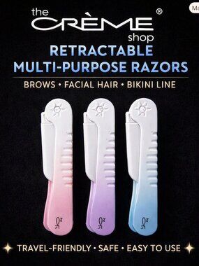 The Crème Shop – Retractable Multi‑Purpose Razors (Set of 3)